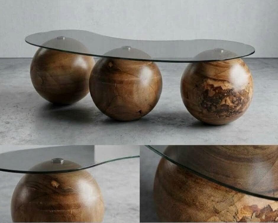 The Spherical Ball Glass Table